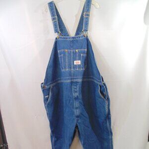 Round House Bib Overalls Men's 58x30 Blue Workwear Ranch Casual